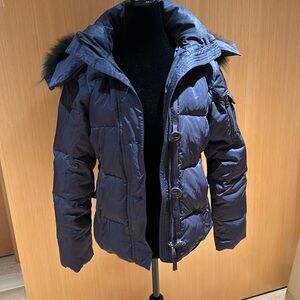 Andrew marc fur-trimmed jacket
